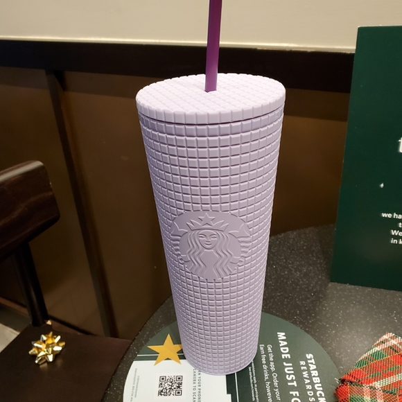 Starbucks Lilac Tumbler Purple Matte Gridded VDay - Picture 2 of 3